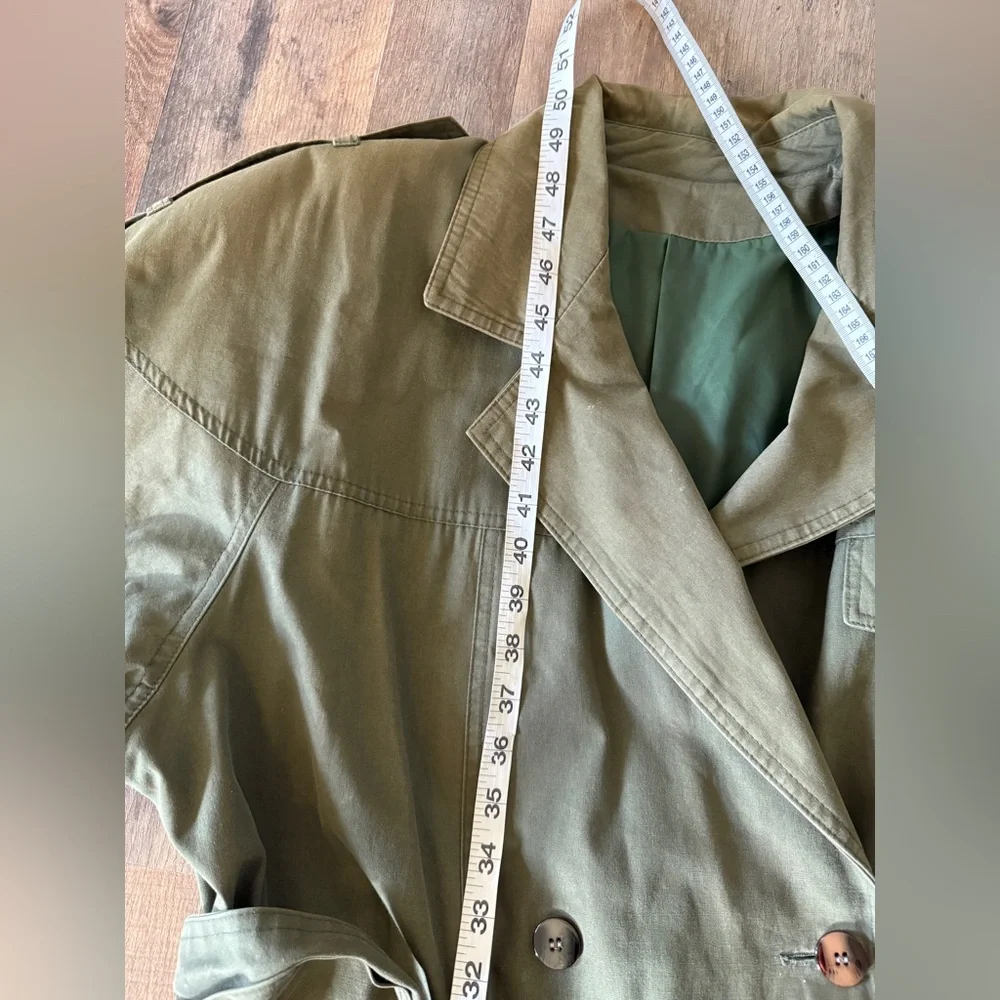 Vintage Together Olive Women's Trench Coat - Picture 10 of 16